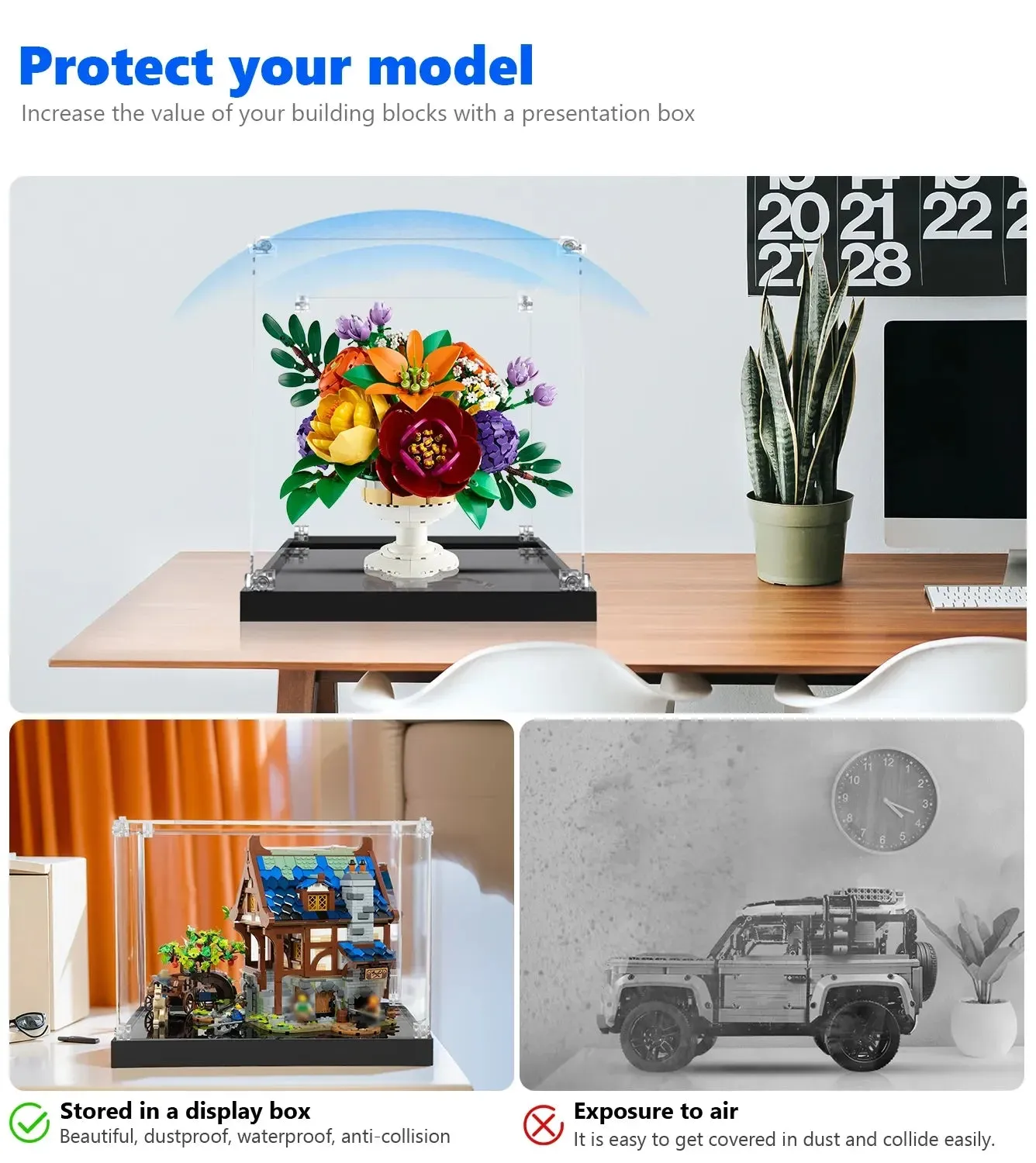 Vitrine für LEGO The Botanical Collection Flower Arrangement 10345 — 3