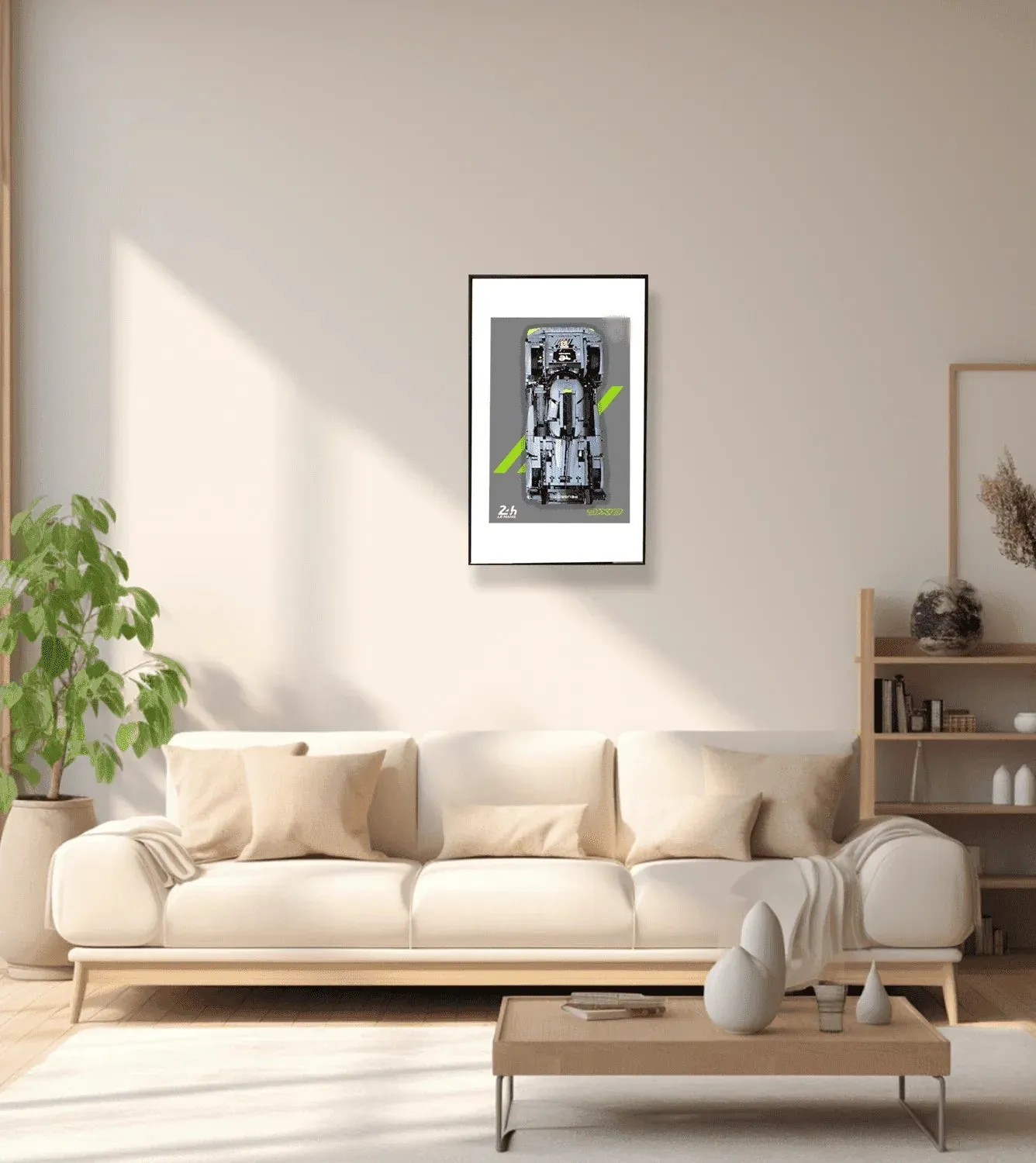 Väggmonterad displayram för LEGO 42156 Technic™ PEUGEOT 9X8 24H Le Mans Hybrid Hypercar — 8