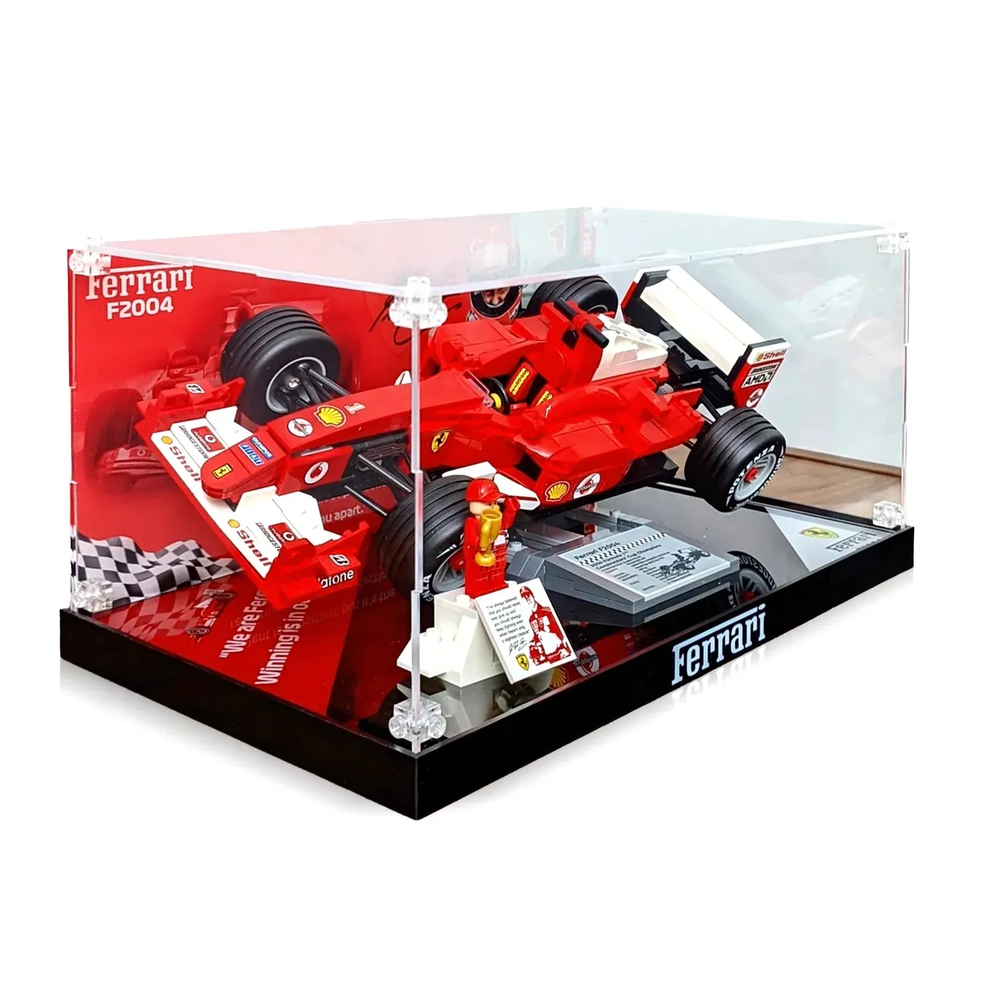 Display Case for LEGO® Icons F1 Legends Collection (McLaren MP4/4 10330, Williams FW14B 10353, Ferrari F2004 11375) — 18