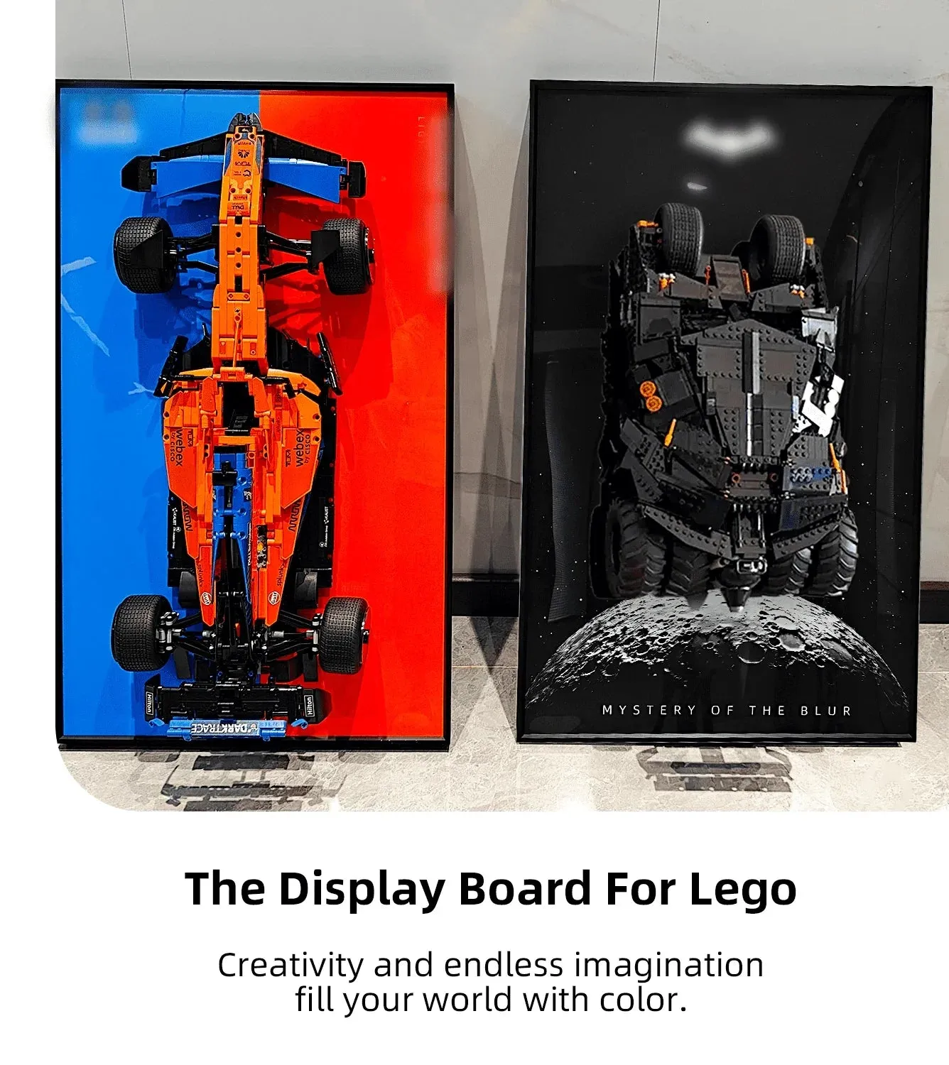 Väggmonterad displayram för Lego DC Batman Batmobile Tumbler 76240 – ikonisk bil — 3