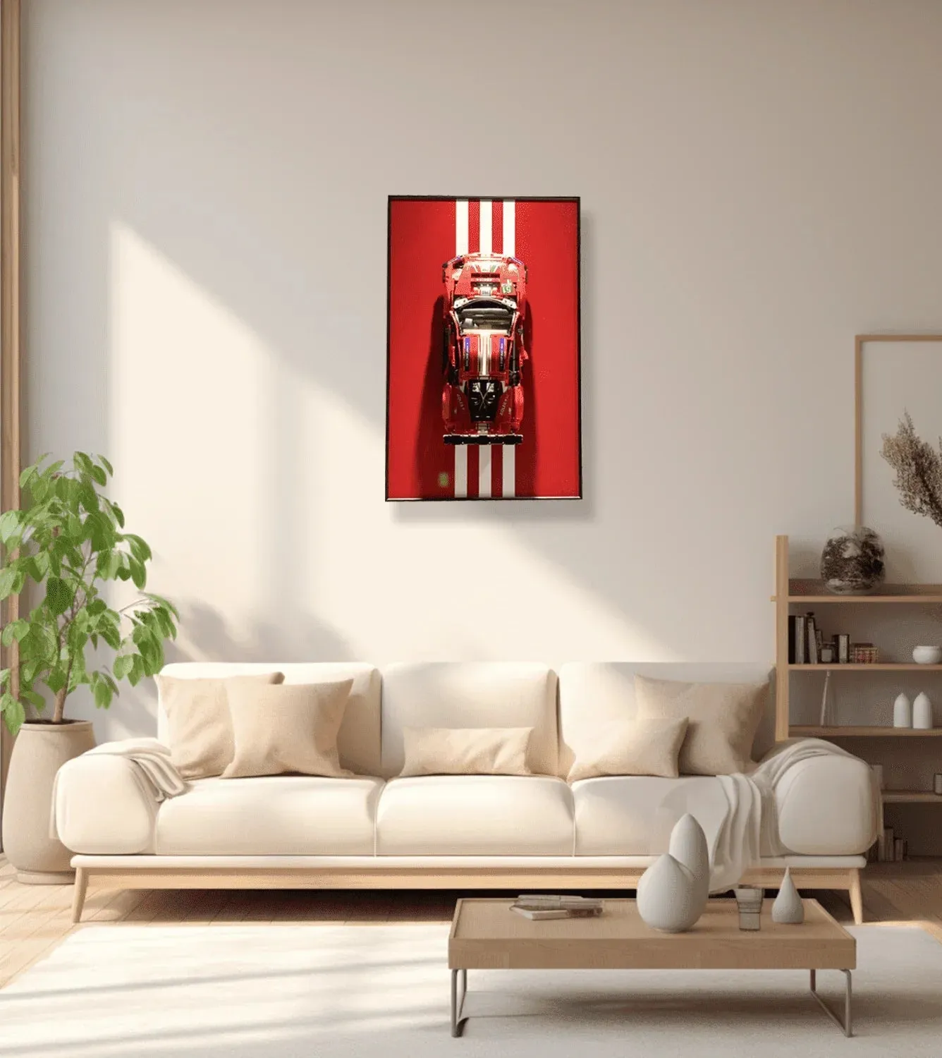 Wand-Displayrahmen für LEGO Ferrari 488 GTE 42125 — 9