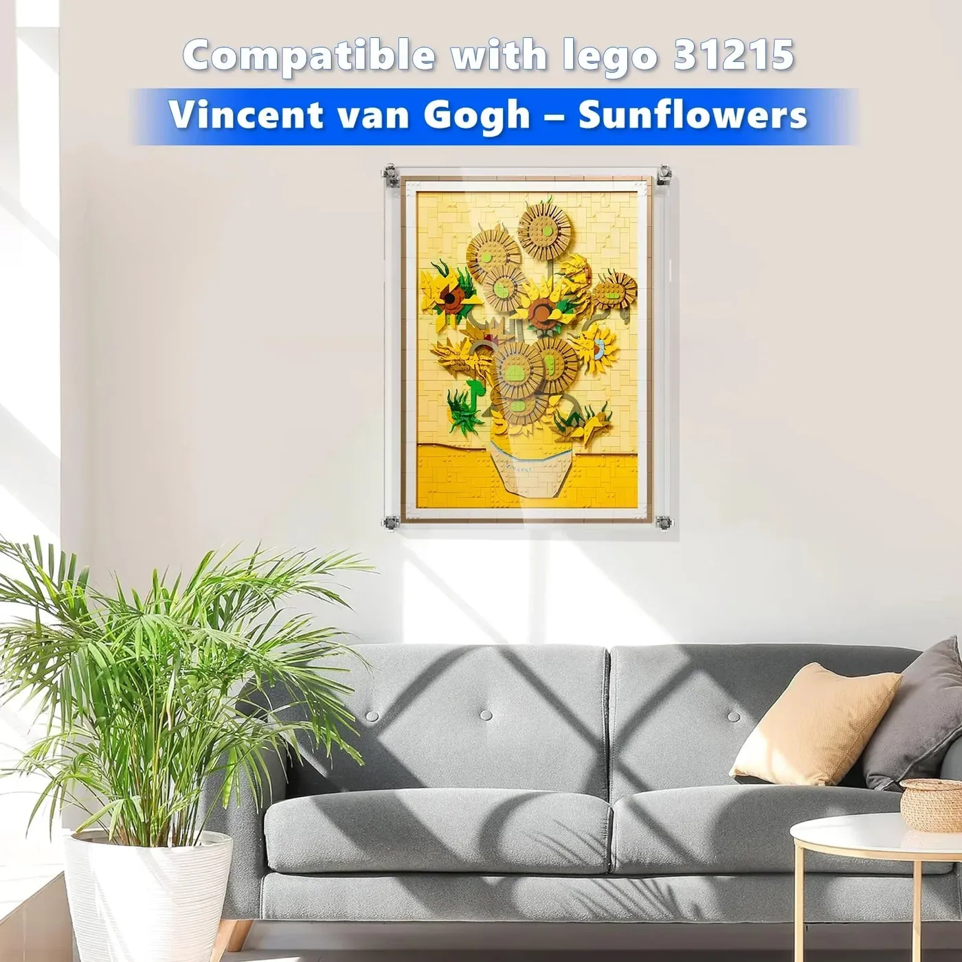 Premium-Wandvitrine für LEGO® Art Vincent van Gogh – Sunflowers 31215 — 5