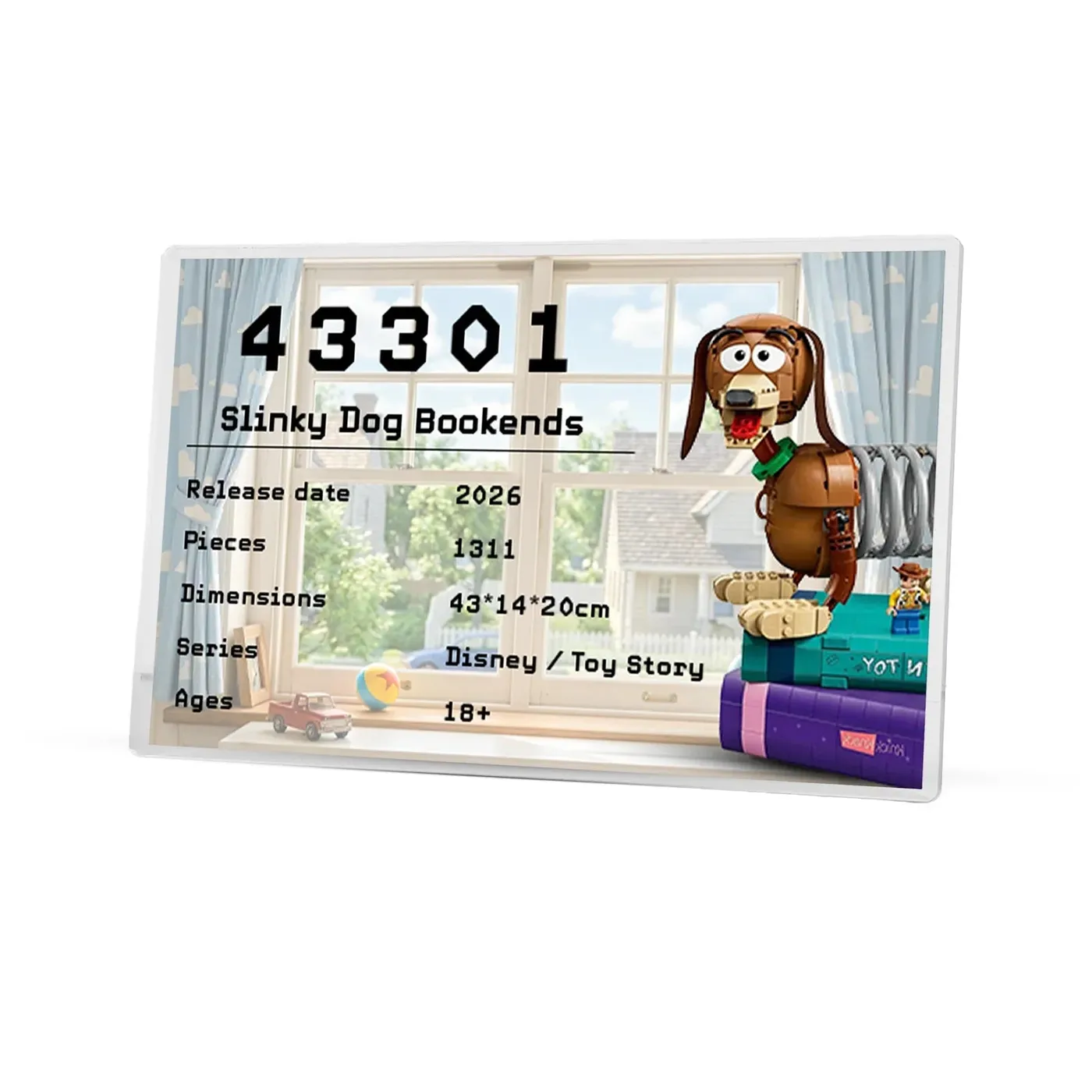 Displayschild für LEGO® Disney Toy Story Slinky Dog Bookends (43301) — 2