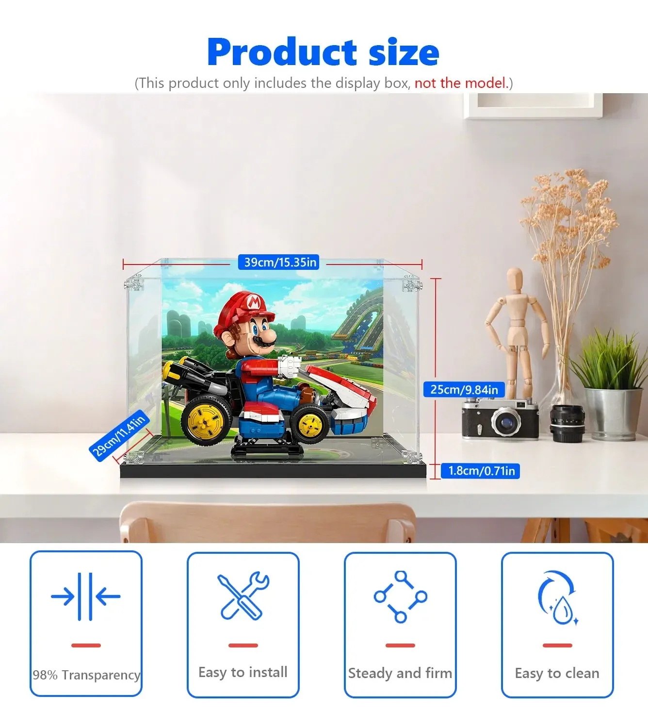 Vitrine für LEGO® Super Mario™ Mario Kart™ – Mario & Standard Kart 72037 — 5
