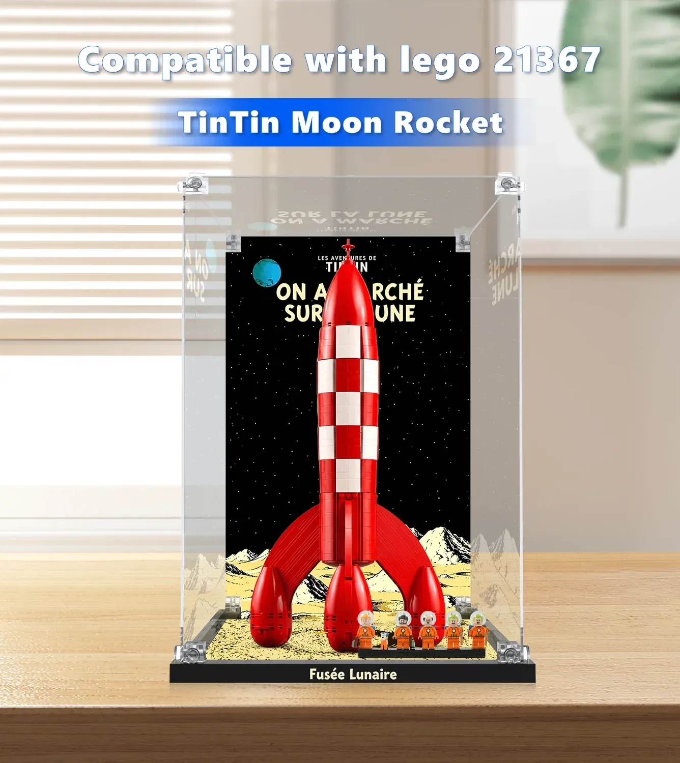 Display Case for LEGO® Ideas Tintin® Moon Rocket #21367 — 12
