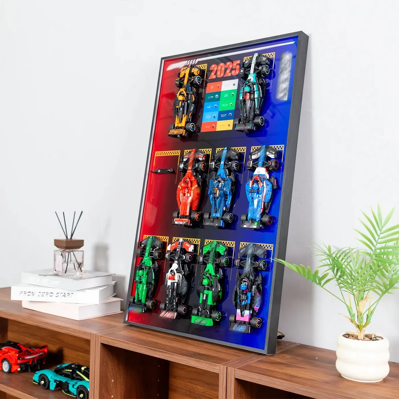 Display wall frame for LEGO Speed Champion series Full Collection — 21