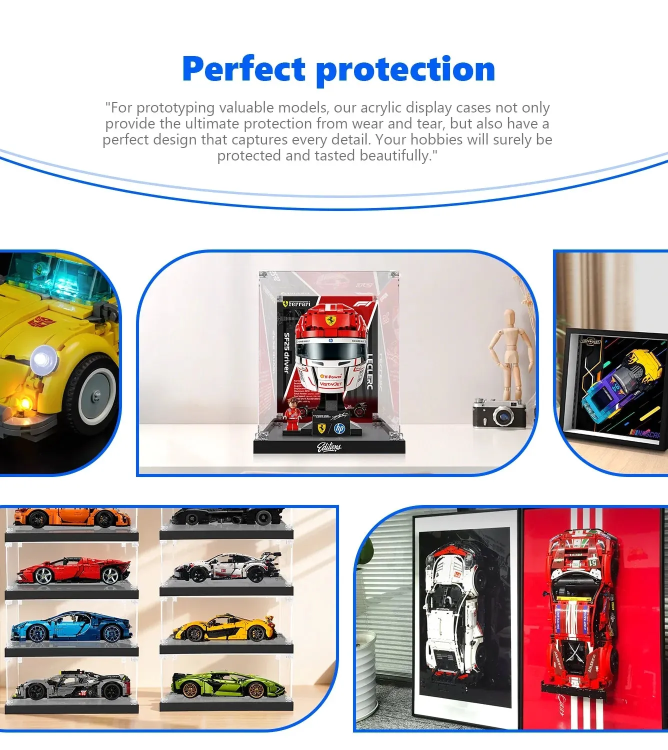 Vitrine für LEGO® Scuderia Ferrari HP Charles Leclerc Helmet 43014 — 6