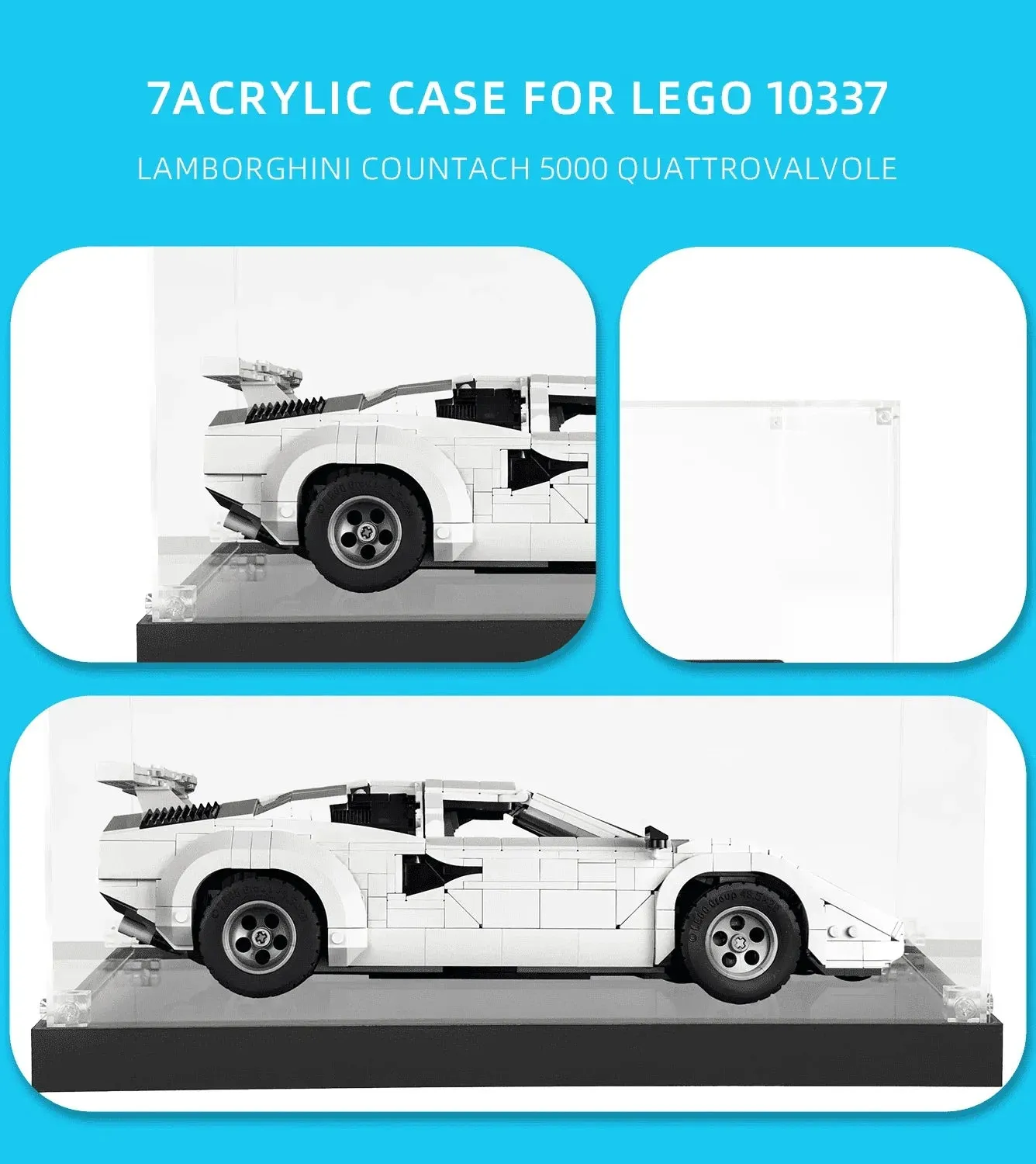 Vitrine für LEGO Lamborghini Countach 5000 Quattrovalvole 10337 — 4