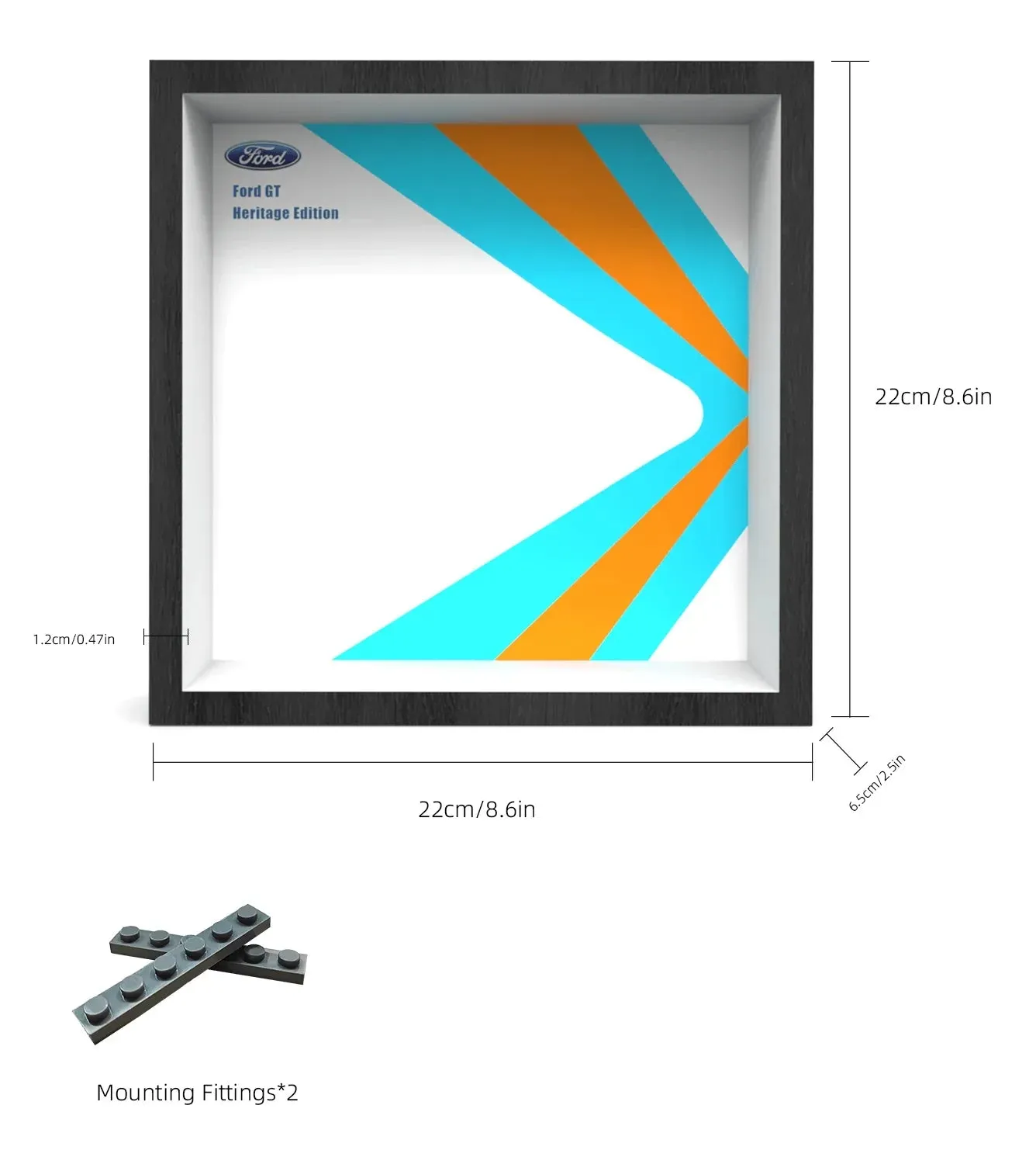 Display Car Frame for Lego Speed Champions Ford GT Heritage Edition 76905 — 2