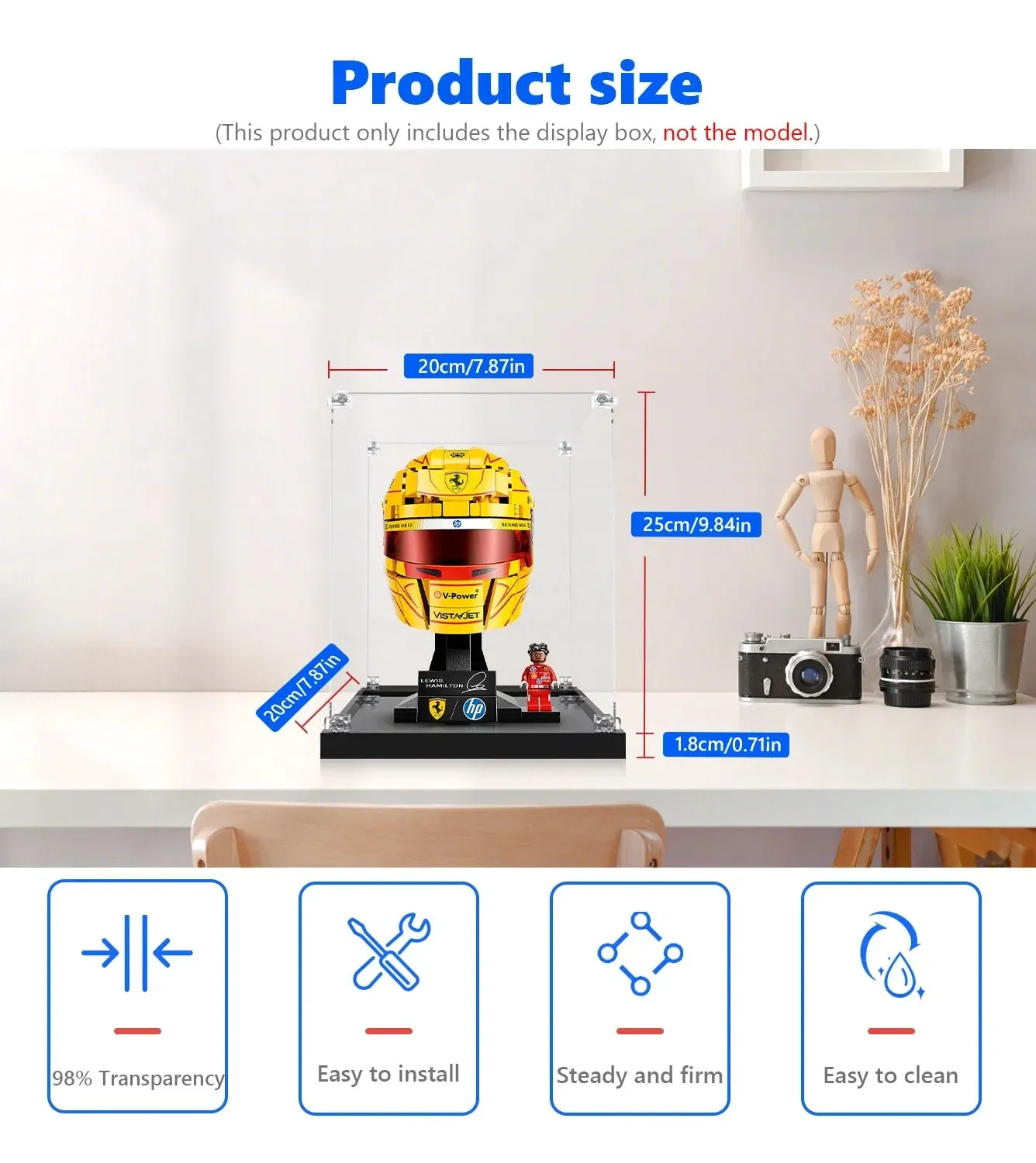 Eksponavimo dėžė LEGO® Ferrari HP Lewis Hamilton Helmet 43022 — 10