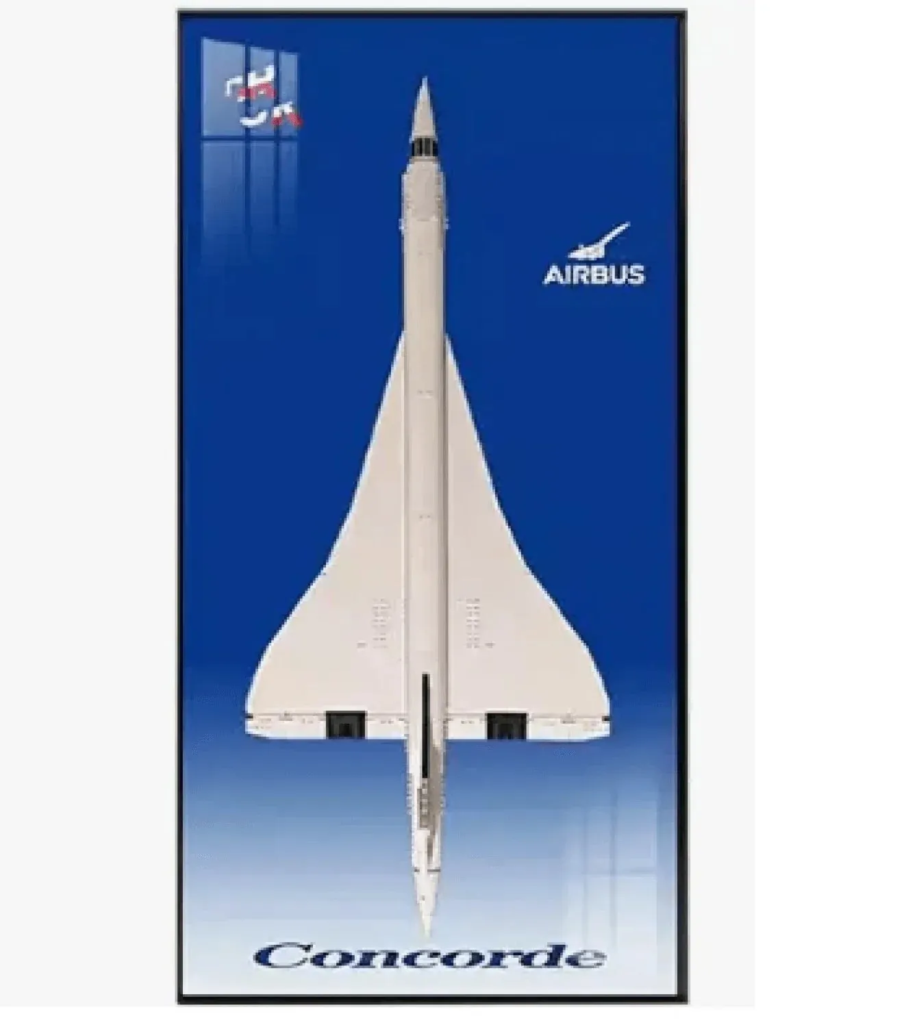 Väggmonterad displayram för LEGO Concorde 10318 — 2