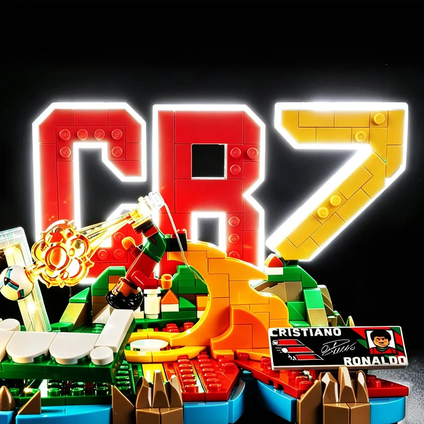 Premium apšvietimo rinkinys, suderinamas su LEGO® Editions Cristiano Ronaldo – Soccer Highlights 43012 — 3