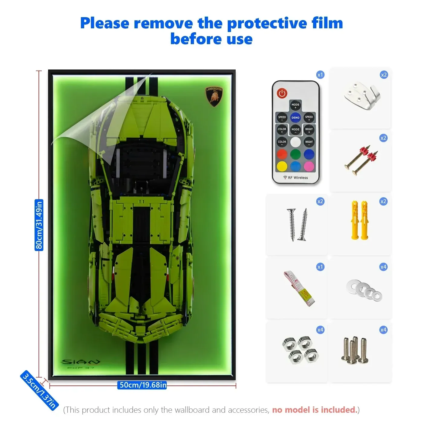 Display Wall Mount for LEGO 42115 Technic™ Lamborghini Sián FKP 37 — 6