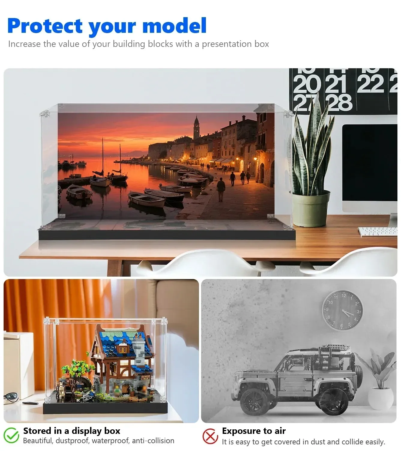 Display case for LEGO Medieval Seaside Market 910047 — 5