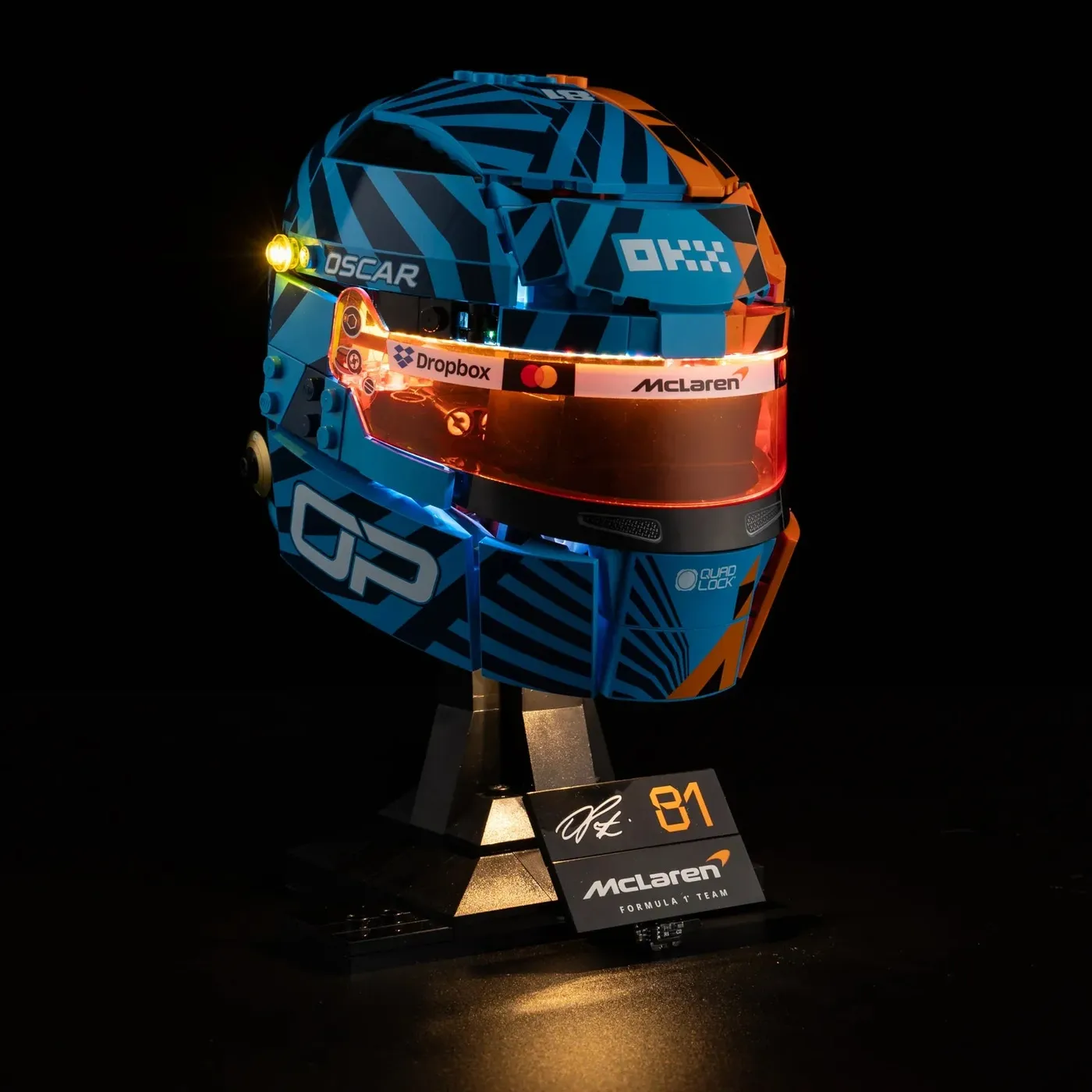 Premium belysningskit kompatibel med LEGO® Editions McLaren Mastercard F1® Team Oscar Piastri Helmet 43017 — 6