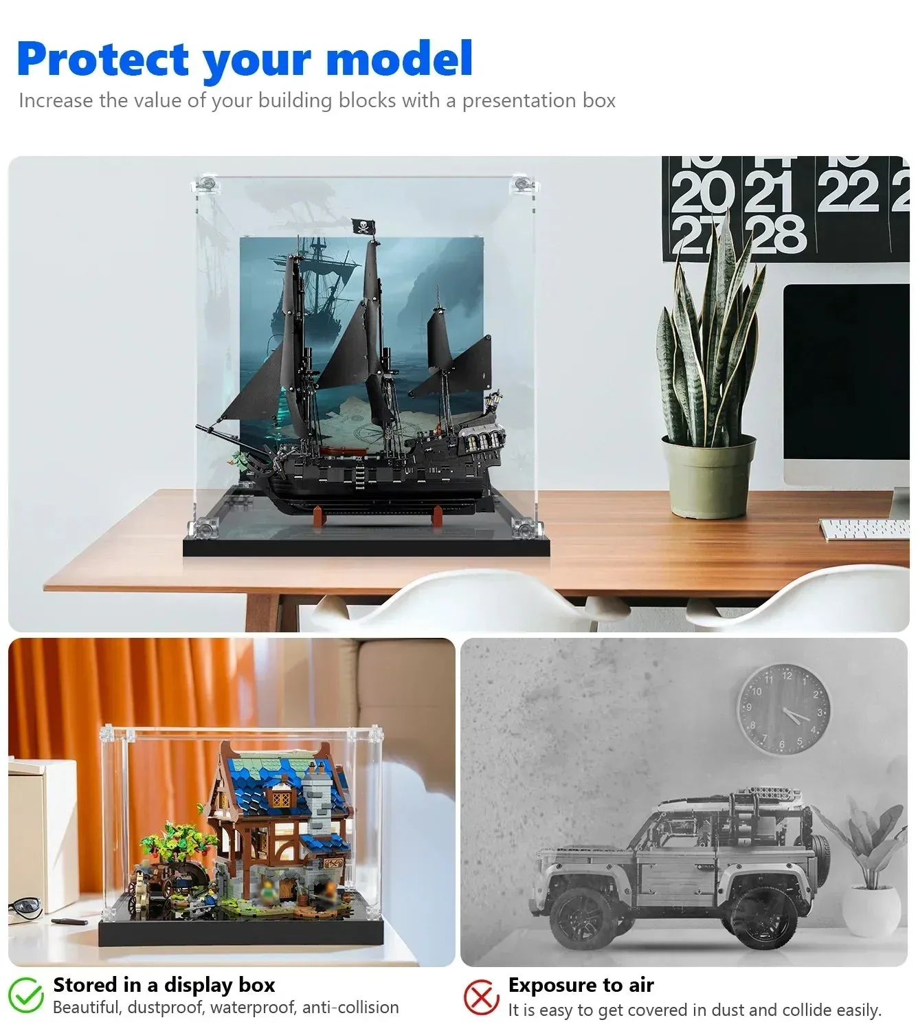 Vitrine für LEGO Icons Captain Jack Sparrow's Pirate Ship 10365 — 9