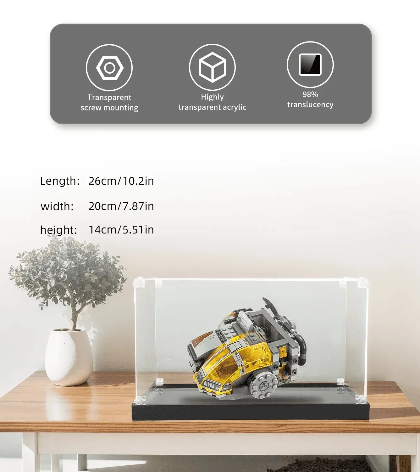 Display case for LEGO Star Wars Resistance Transport Pod 75176 — 5
