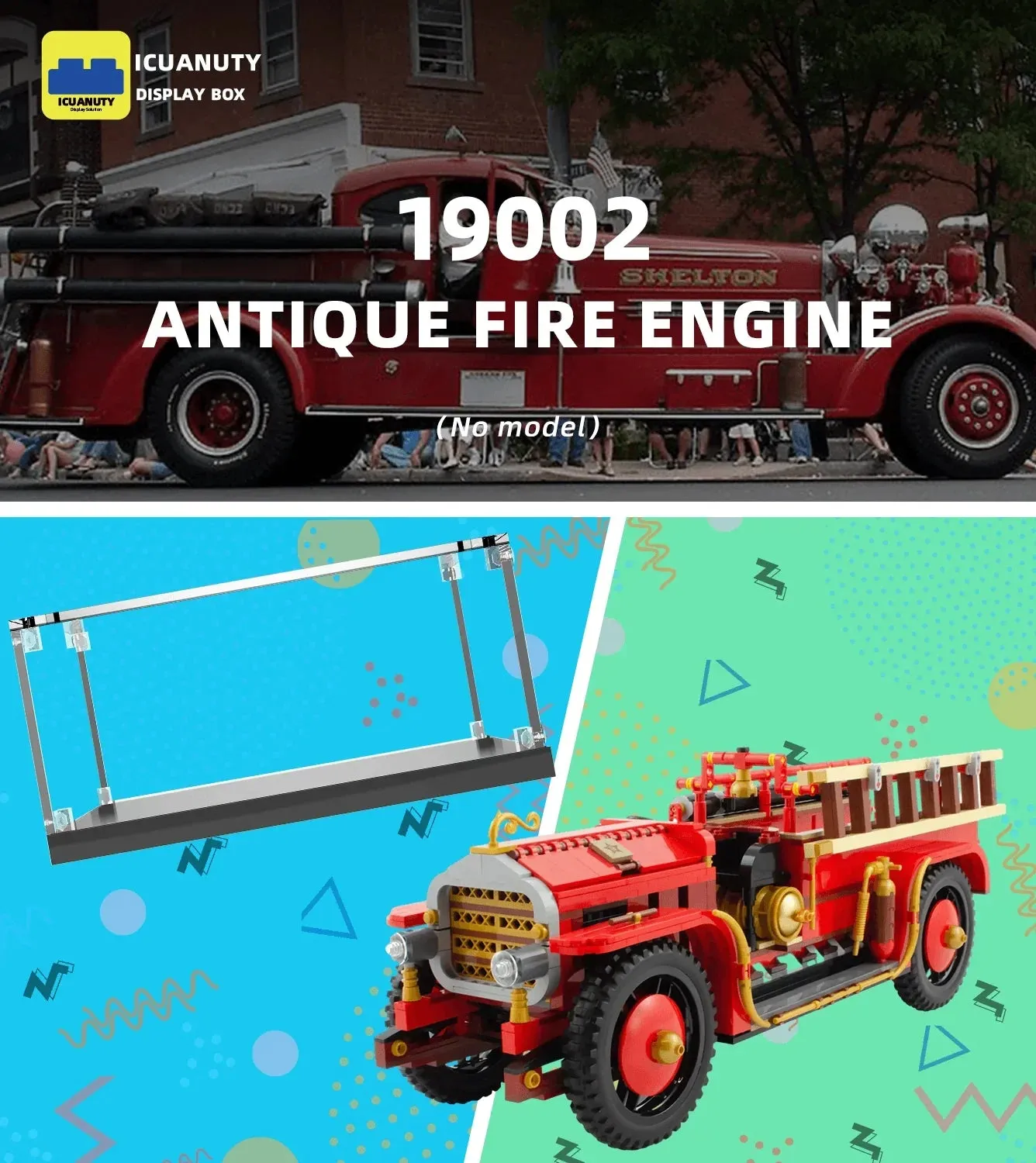 Vitrine für Lego Bricklink Antique Fire Engine BL 19002 — 6