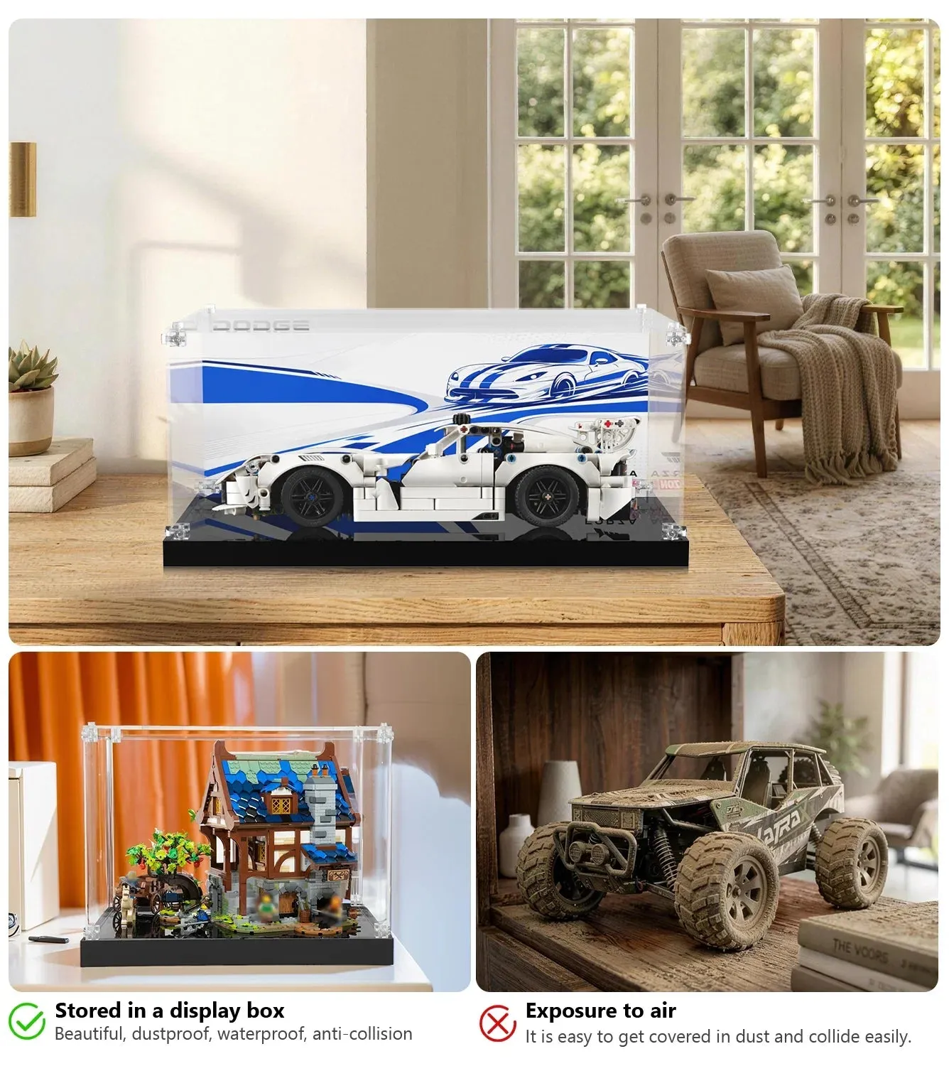 Gablota ekspozycyjna do LEGO Technic™ Dodge Viper GTS-R Sports Car 42234 — 8
