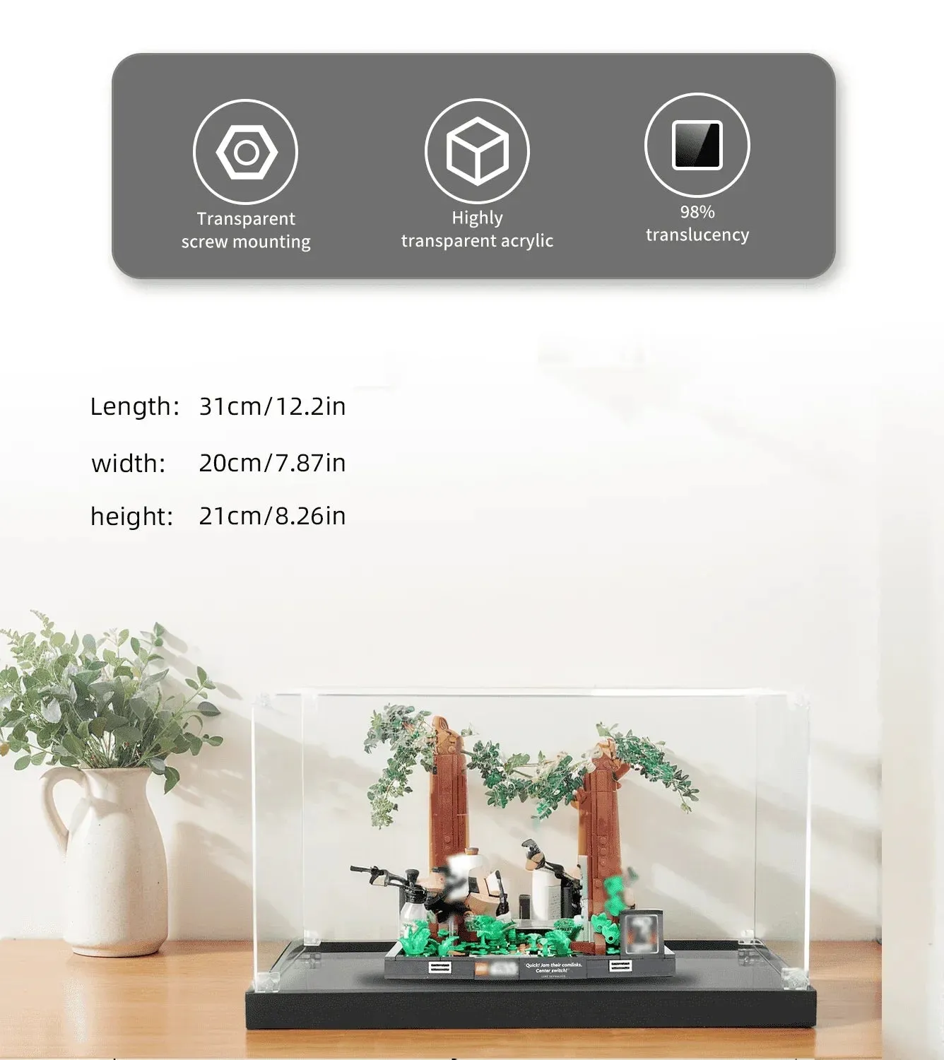 Vitrine für LEGO Star Wars Endor Speeder Chase Diorama 75353 — 6