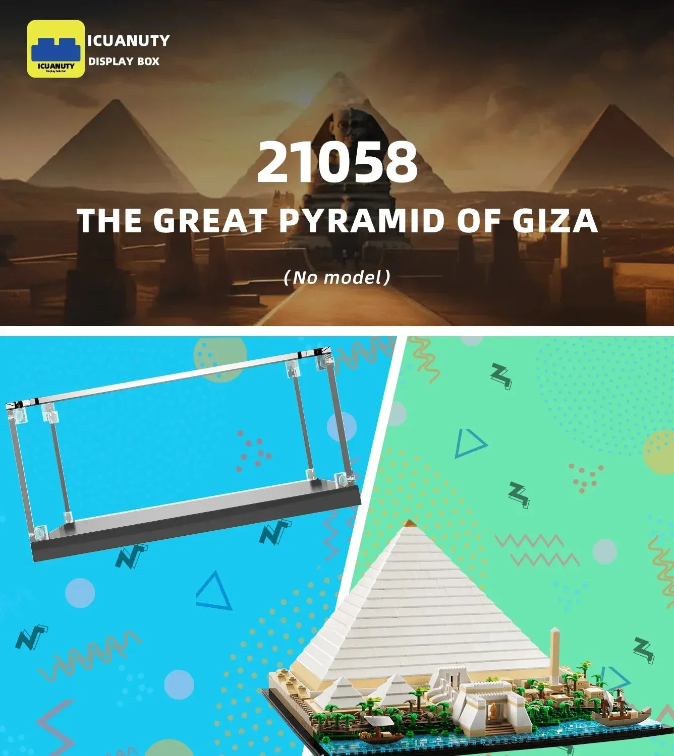 KABO-Gablota ekspozycyjna do Lego The Great Pyramid of Giza 21058 — 6