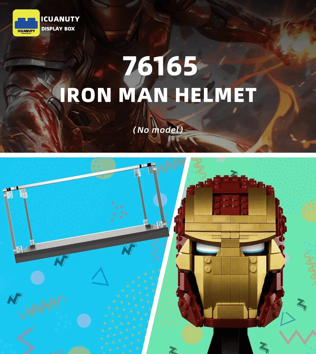 Eksponavimo dėžė LEGO Marvel Iron Man Bust 76165 — 4