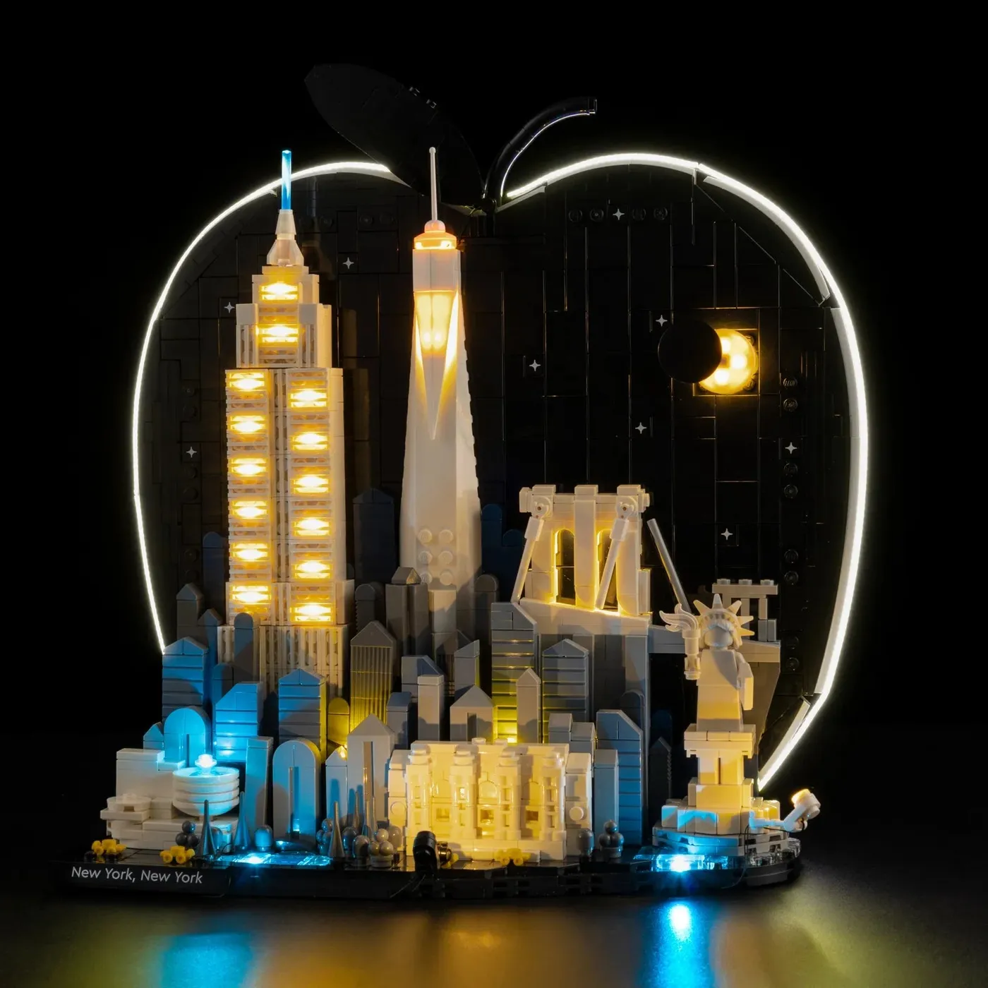 Premium-belysningskit kompatibelt med LEGO Architecture New York City – The Big Apple 21066