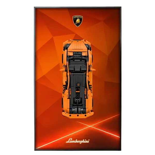 Wand-Displayrahmen für LEGO Technic™ Lamborghini Huracán Tecnica Orange 42196