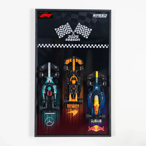 Wall Frame Compatible with LEGO® Speed Champion F1 Car (1:32) Triple Racer 2025