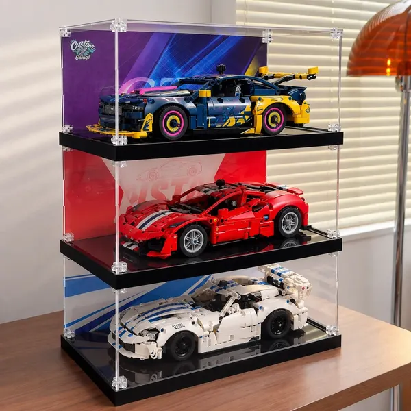 Vitrine für LEGO Technic Sportwagen, kompatibel mit 42234/42235/42236