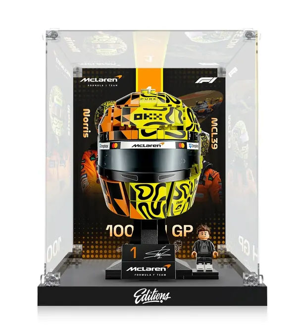 Eksponavimo dėžė LEGO® Editions McLaren Mastercard F1® Team Lando Norris Helmet 43023