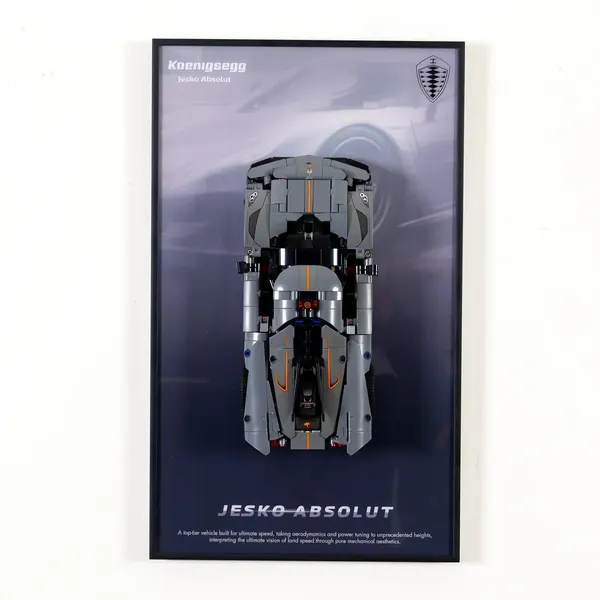 Wall Display Frame For LEGO Technic Koenigsegg Jesko Absolut 42173