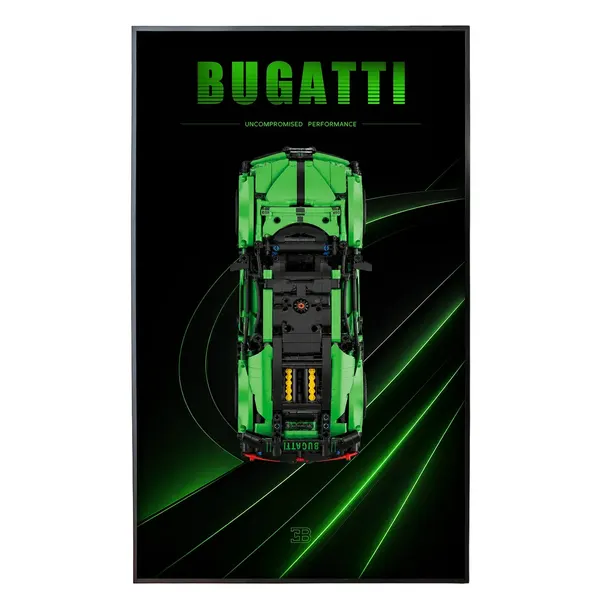 Wand-Displayrahmen für LEGO Technic™ Green Bugatti Chiron Pur Sport Hypercar 42241