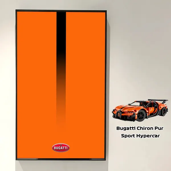 Wand-Displayrahmen kompatibel mit LEGO® Technic™ Bugatti Chiron Pur Sport 42222