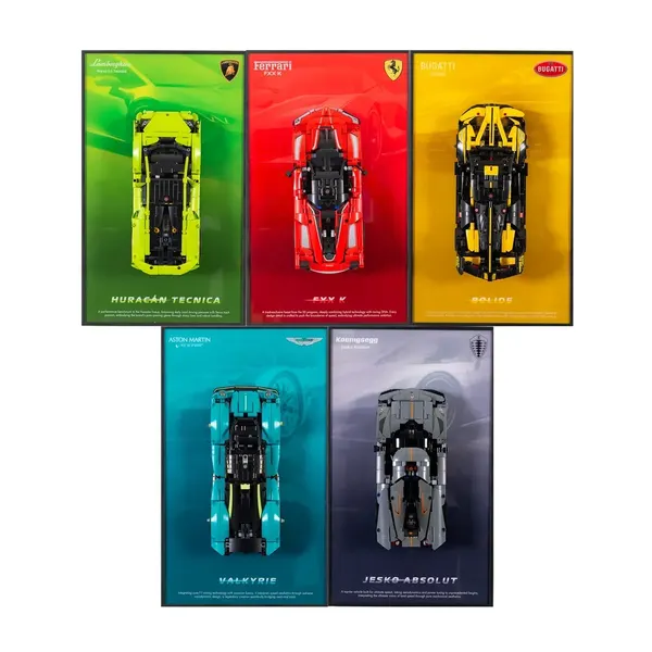 Wall Frame For LEGO Technic Supercar Collection 1:16 scale (42161, 42151, 42173, 42212, 42208)