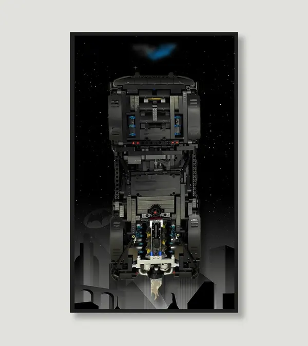 Väggmonterad displayram för LEGO DC The Batman - Batmobile 42127