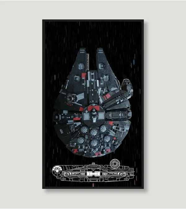 Display Wall Frame for LEGO Star Wars The Dark Falcon 75389