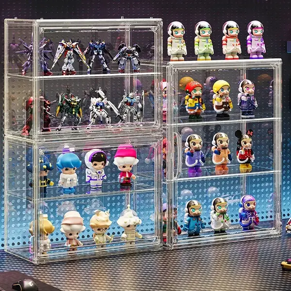 Vitrine für Blind-Box-Figuren – Aufbewahrung für den Schreibtisch
