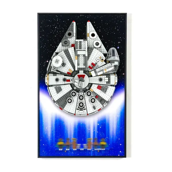 Premium Wall DISPLAY FRAME Compatible with LEGO® Star Wars™ Millennium Falcon™ 75257