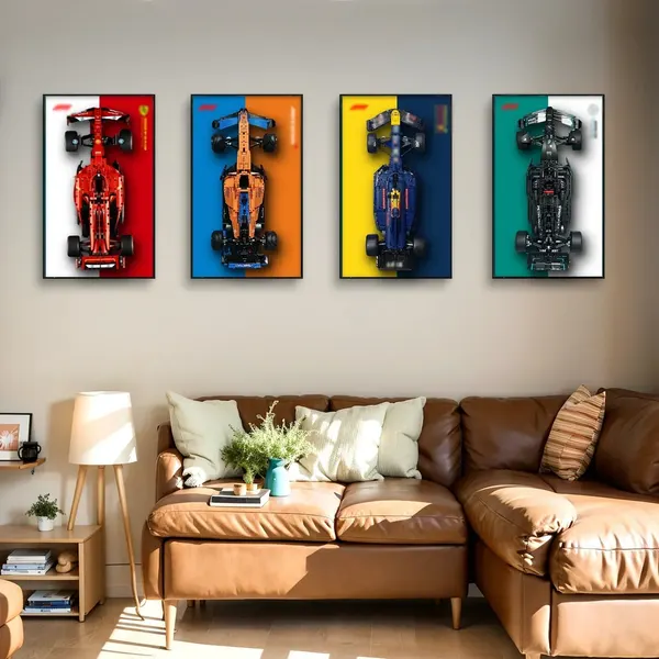 [SplitBackdrop™ Serie] Wandrahmen für LEGO Technic F1 Autos