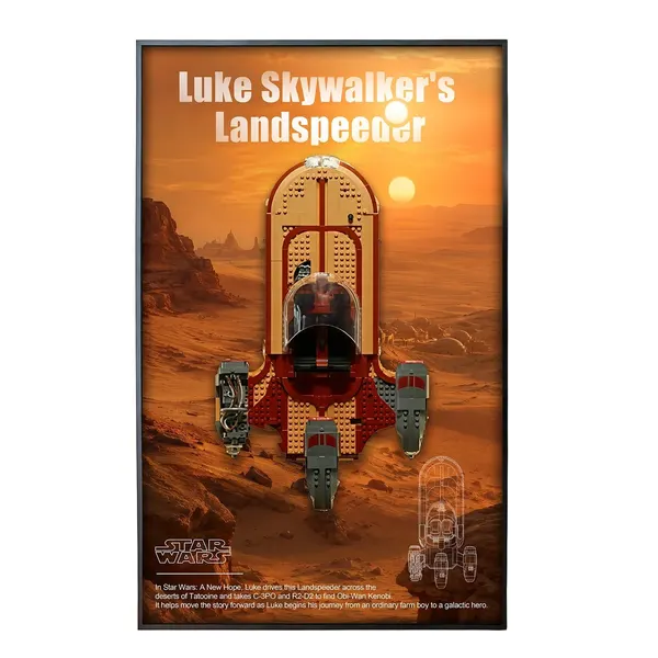 Wall Display Frame for LEGO Star Wars™ Luke Skywalker’s Landspeeder™ 75341