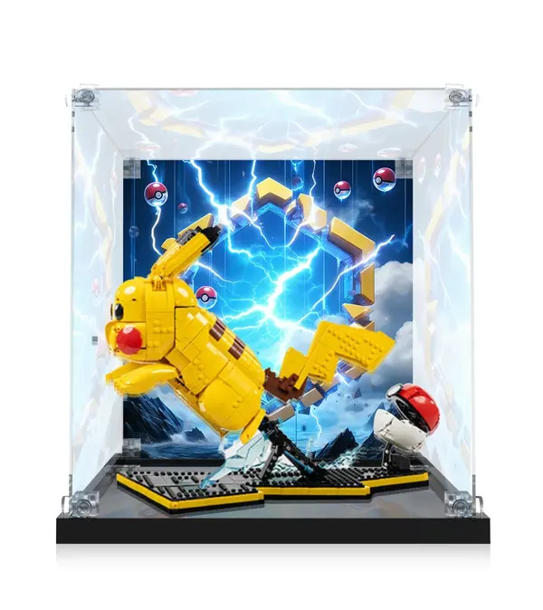 Vitrine für LEGO® Pokémon 72152 Pikachu Poké Ball und Zimomo Art Toys