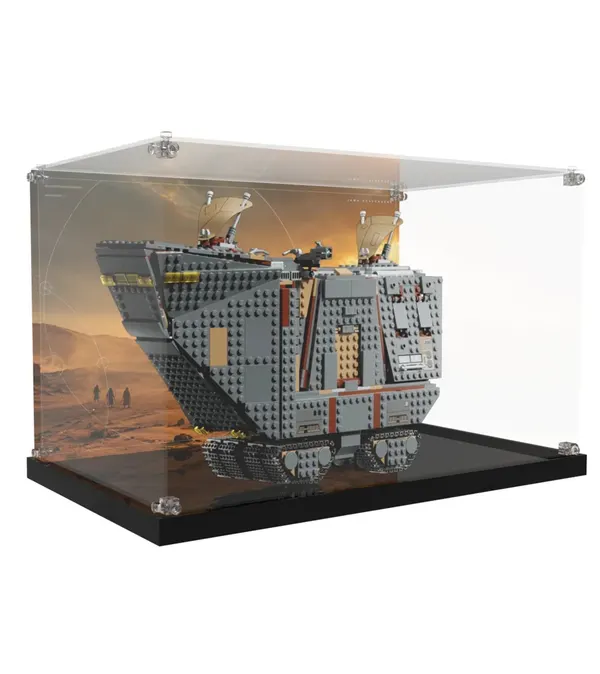 Display case for LEGO Star Wars™ Offworld Sandcrawler™ and Mudhorn 75453