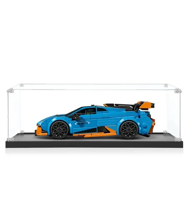 Display Case for LEGO® Speed Champions Lamborghini Revuelto & Huracán STO 77238 (Blue)