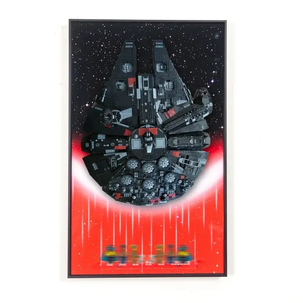 Väggmonterad displayram för LEGO Star Wars The Dark Falcon 75389